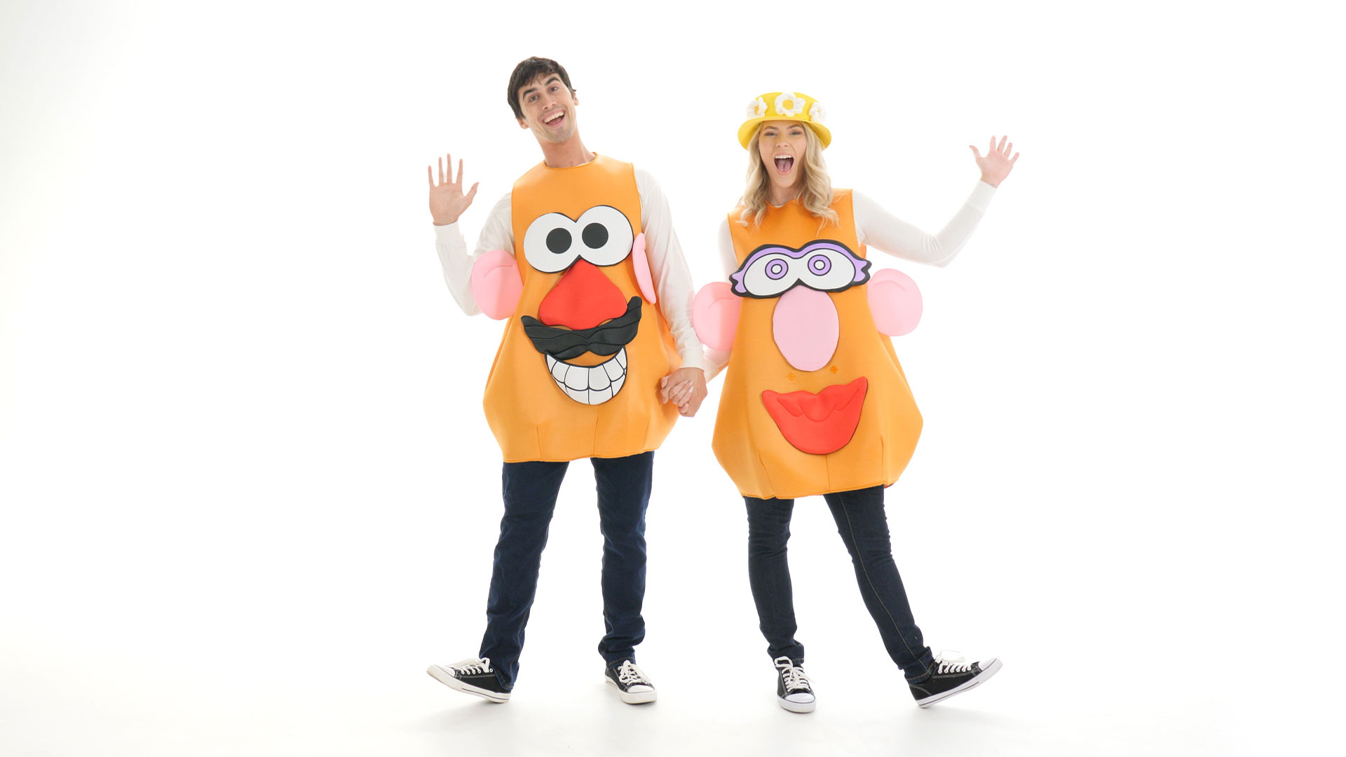This Mr and Mrs Potato Head Costume is fun for Halloween and great as part of a Toy Story group costume.